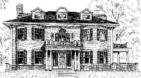 artistic drawing of house