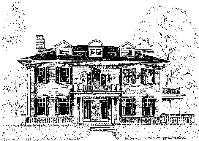 Artistic drawing of the house